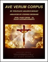 Ave Verum Corpus (SA) Piano Accompaniment SA choral sheet music cover